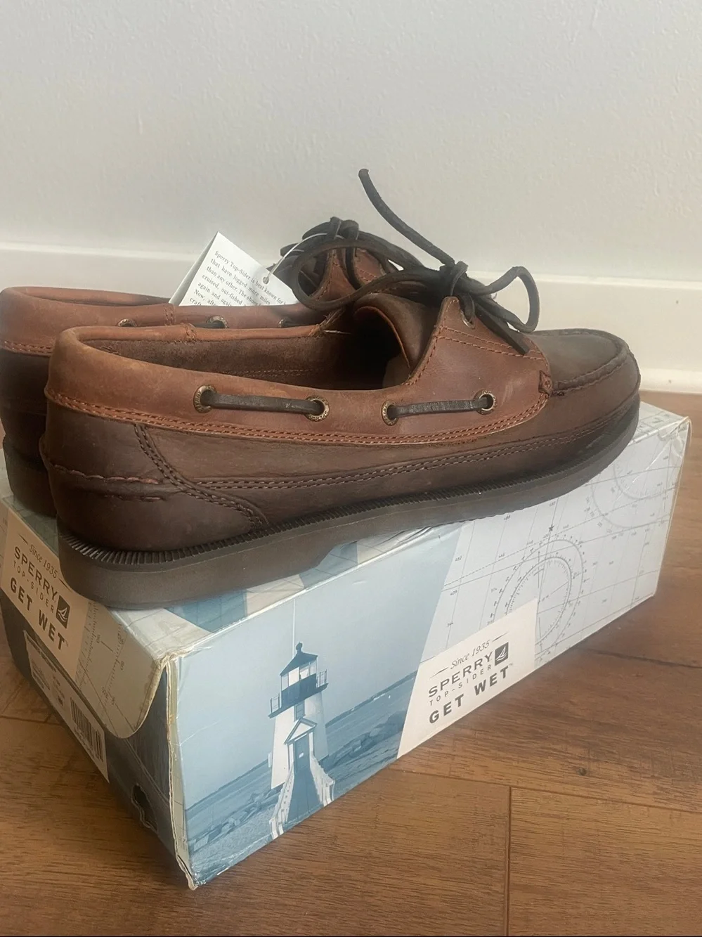 NWT Sperry Men’s Get Wet Brown Top Sider Loafers Size 9M